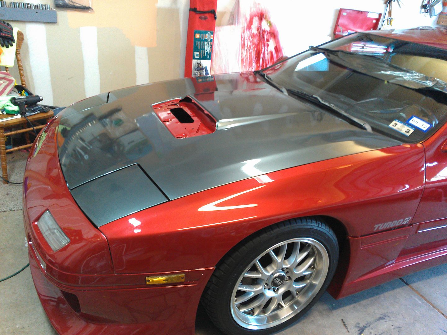 Mazda Rx7 Hood Wrap San Antonio Detail